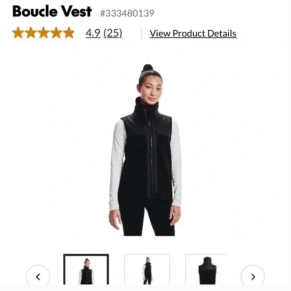 Like-New- Under Armour Black Mission Boucle Gorpcore Sherpa Fleece Vest (S)